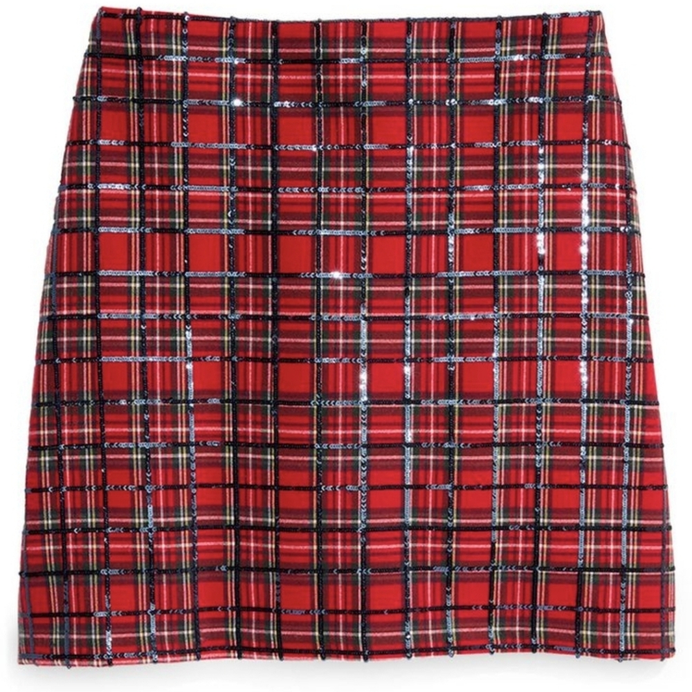 Vinyard Vines Tartan Sequin skirt sz 12